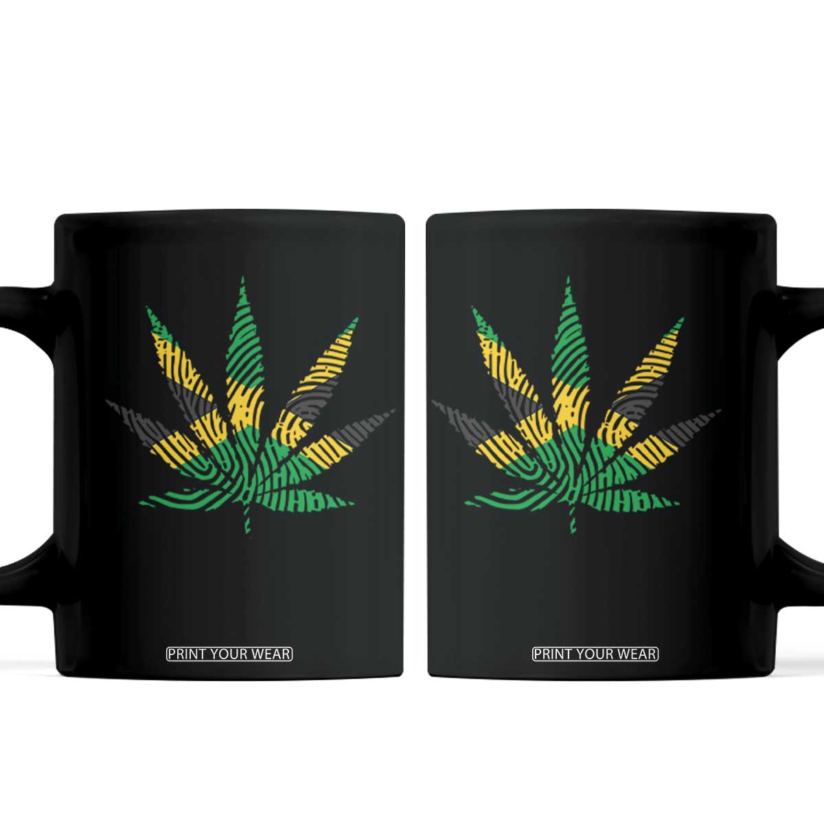Jamaica Flag Cannabis Coffee Mug Funny Stoner Weed Lovers Marijuana 420 TS10 Black Print Your Wear