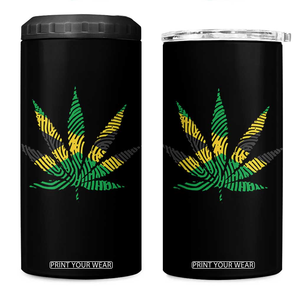 Jamaica Flag Cannabis 4 in 1 Can Cooler Tumbler Funny Stoner Weed Lovers Marijuana 420 TS10 One Size: 16 oz Black Print Your Wear