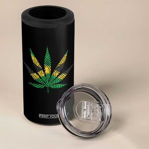 Jamaica Flag Cannabis 4 in 1 Can Cooler Tumbler Funny Stoner Weed Lovers Marijuana 420 TS10 Print Your Wear