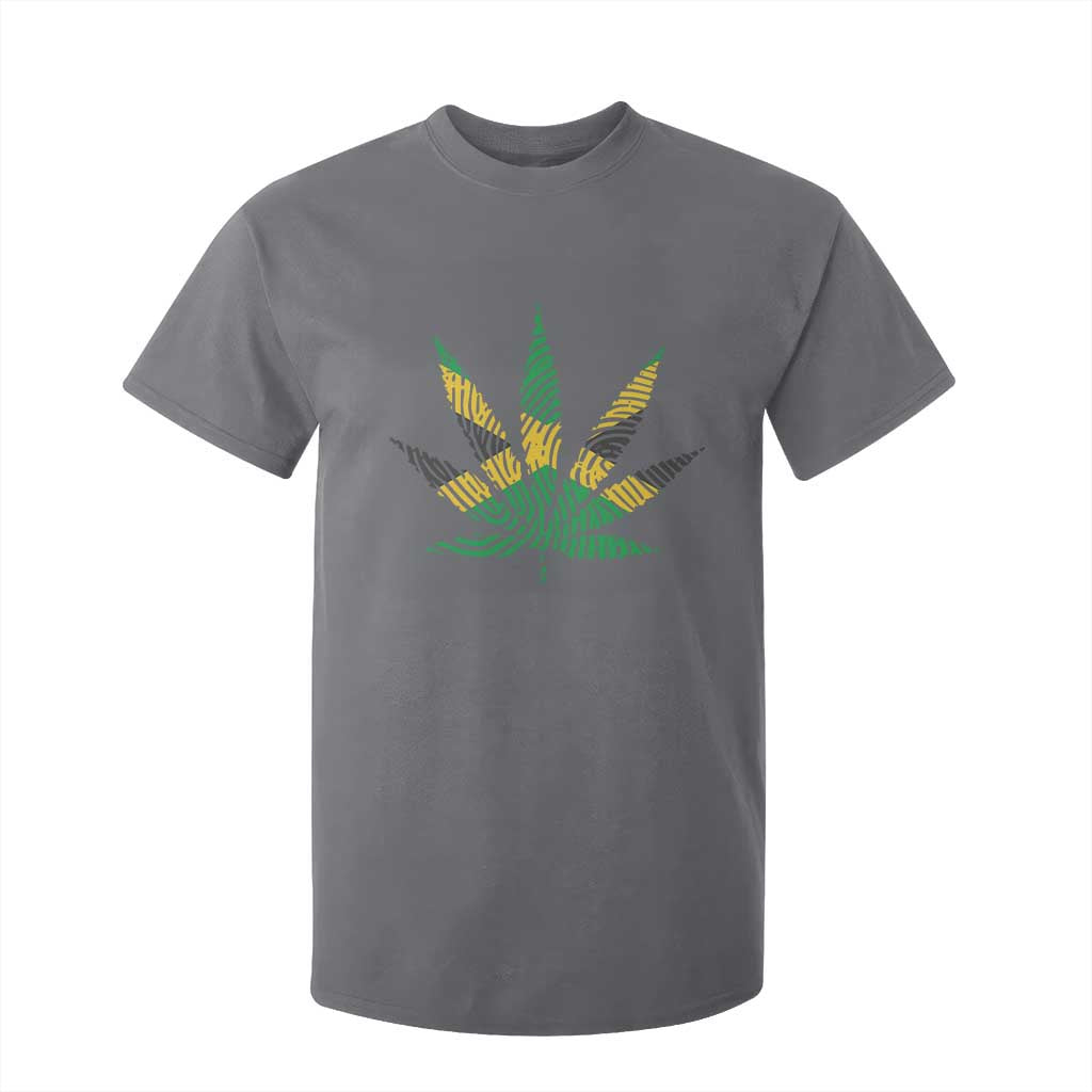 Jamaica Flag Cannabis T Shirt For Kid Funny Stoner Weed Lovers Marijuana 420 TS10 Charcoal Print Your Wear
