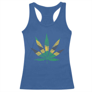 Jamaica Flag Cannabis Racerback Tank Top Funny Stoner Weed Lovers Marijuana 420 TS10 Royal Blue Print Your Wear