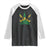 Jamaica Flag Cannabis Raglan Shirt Funny Stoner Weed Lovers Marijuana 420 TS10 Black White Print Your Wear