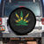 Jamaica Flag Cannabis Spare Tire Cover Funny Stoner Weed Lovers Marijuana 420 TS10 No hole Black Print Your Wear