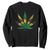 Jamaica Flag Cannabis Sweatshirt Funny Stoner Weed Lovers Marijuana 420 TS10 Black Print Your Wear