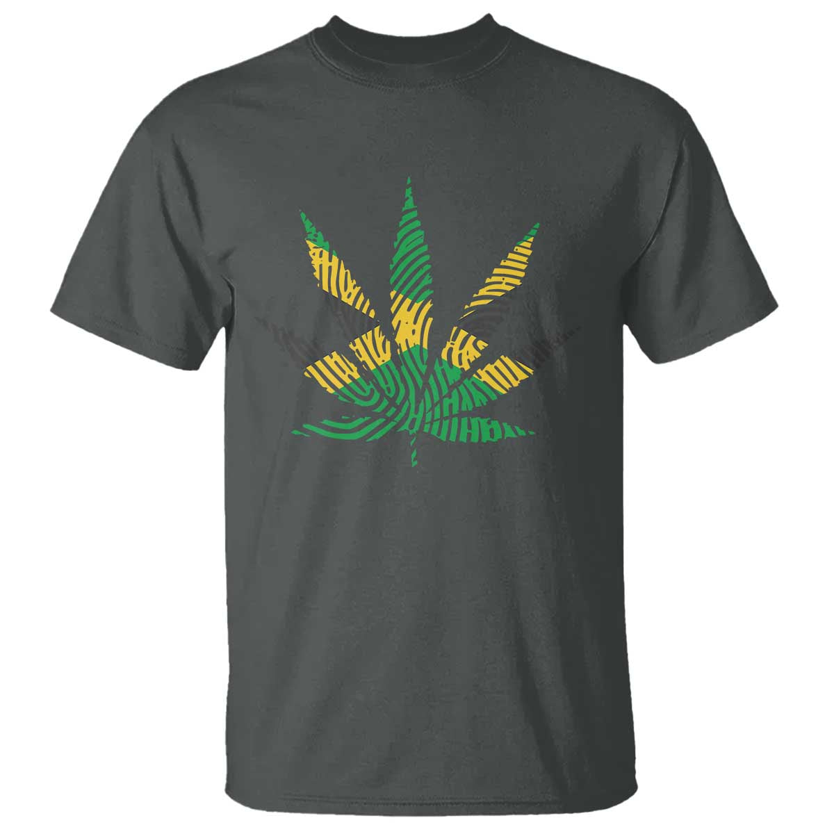 Jamaica Flag Cannabis T Shirt Funny Stoner Weed Lovers Marijuana 420 TS10 Dark Heather Print Your Wear