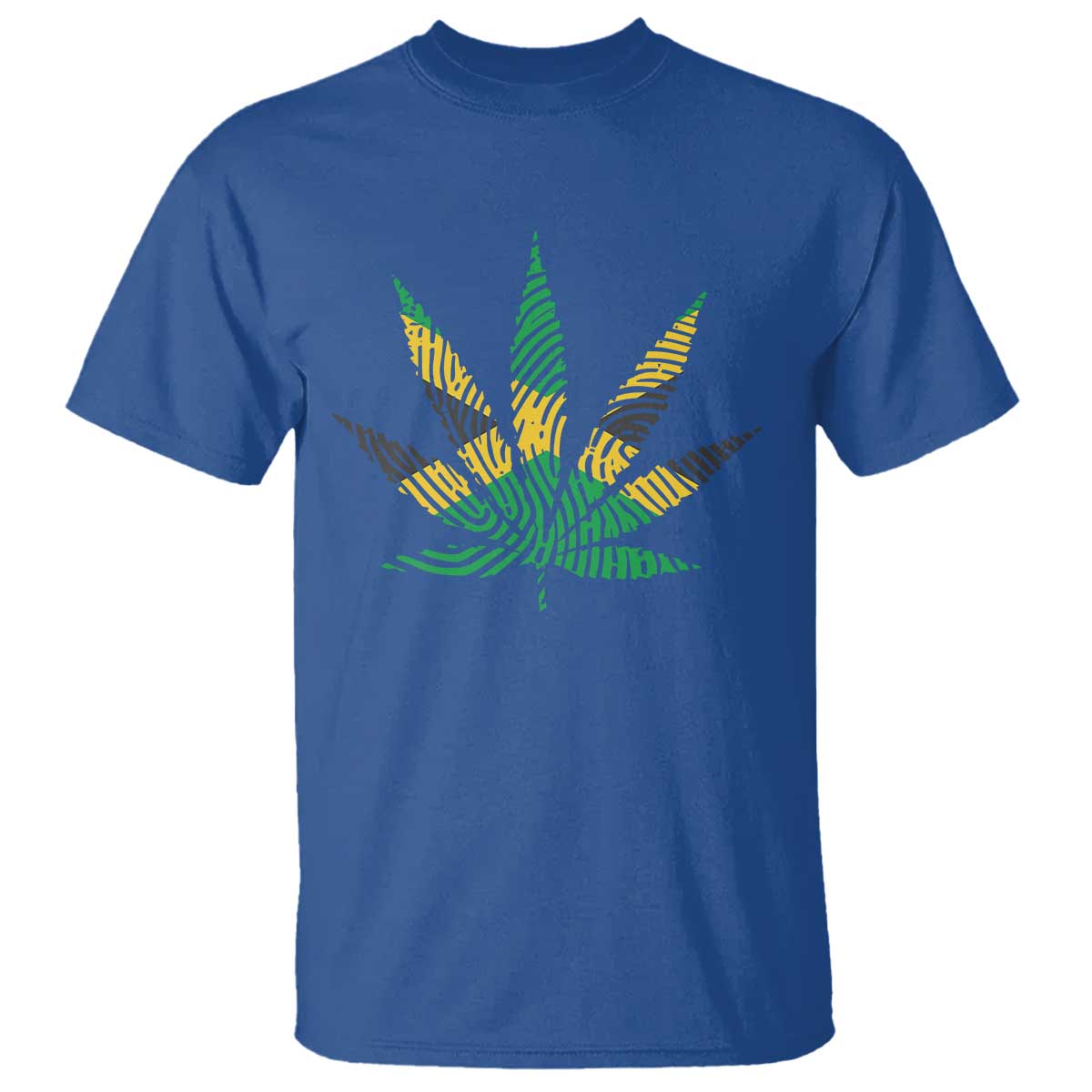 Jamaica Flag Cannabis T Shirt Funny Stoner Weed Lovers Marijuana 420 TS10 Royal Blue Print Your Wear