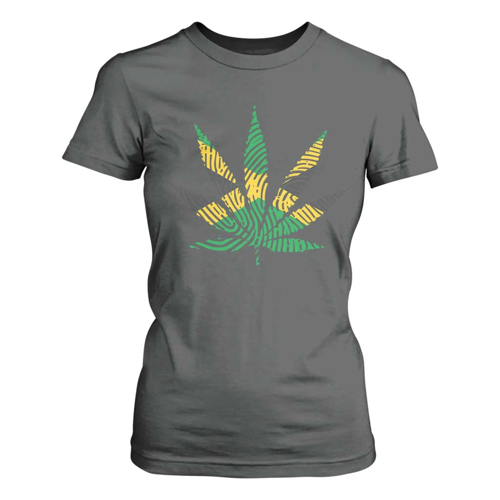 Jamaica Flag Cannabis T Shirt For Women Funny Stoner Weed Lovers Marijuana 420 TS10 Dark Heather Print Your Wear