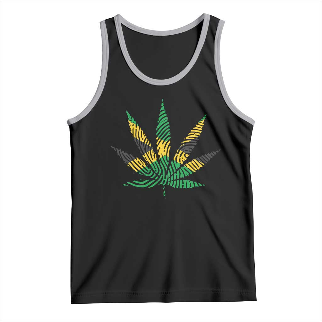Jamaica Flag Cannabis Tank Top Funny Stoner Weed Lovers Marijuana 420 TS10 Black Athletic Heather Print Your Wear