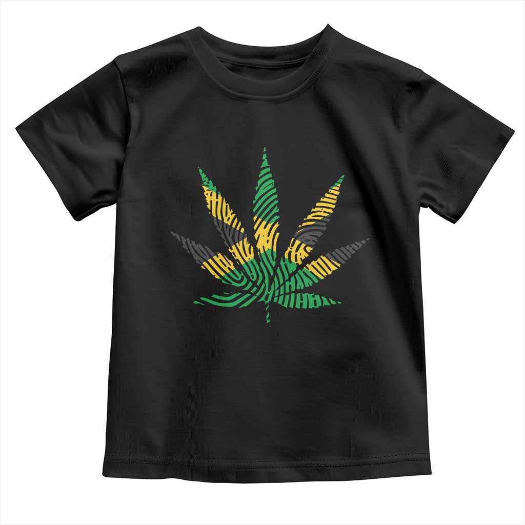 Jamaica Flag Cannabis Toddler T Shirt Funny Stoner Weed Lovers Marijuana 420 TS10 Black Print Your Wear