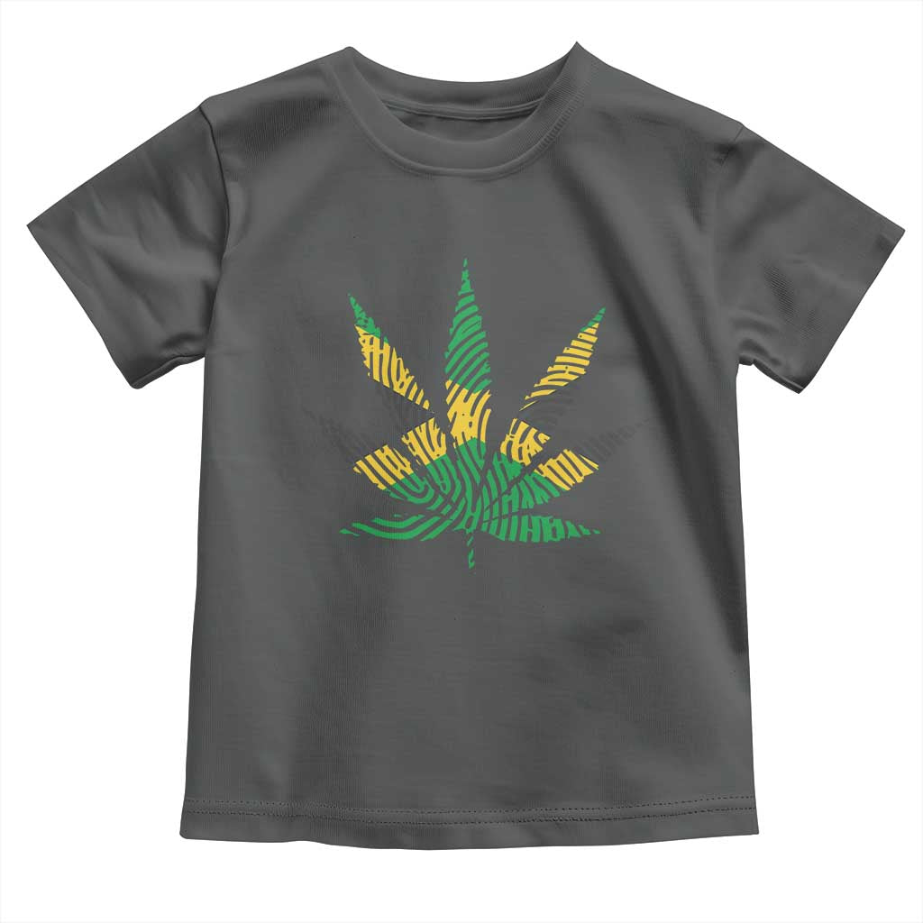 Jamaica Flag Cannabis Toddler T Shirt Funny Stoner Weed Lovers Marijuana 420 TS10 Dark Heather Print Your Wear