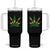 Jamaica Flag Cannabis Tumbler With Handle Funny Stoner Weed Lovers Marijuana 420 TS10 One Size: 40 oz Black Print Your Wear