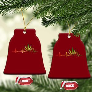 Reggae Weed Ceramic Ornament Rasta Marijuana Leaf Heartbeat Weed Lovers 420 TS10 Print Your Wear