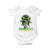 Proud Jamaican Girl Baby Onesie Jamaica Messy Bun Retro Vintage Jamaican Flag TS10 White Print Your Wear