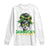 Proud Jamaican Girl Long Sleeve Shirt Jamaica Messy Bun Retro Vintage Jamaican Flag TS10 White Print Your Wear