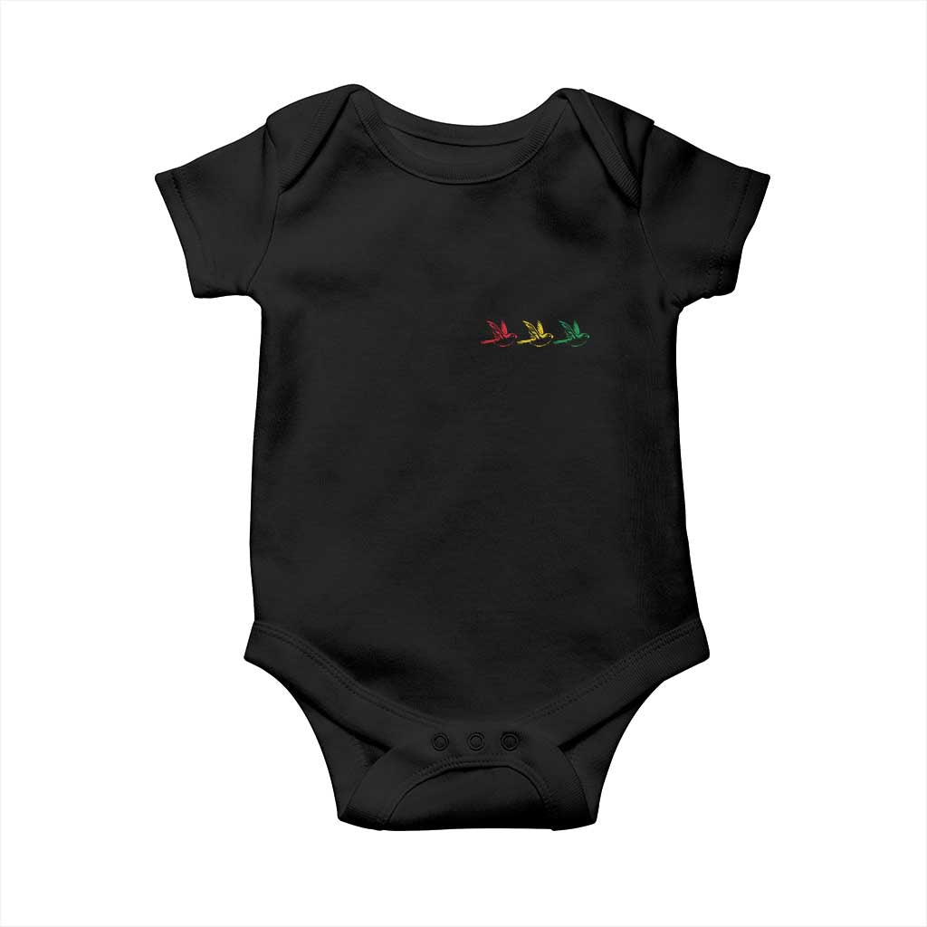 Little Birds Baby Onesie Rastafari Rasta Reggae Music Jamaican Pride TS10 Black Print Your Wear