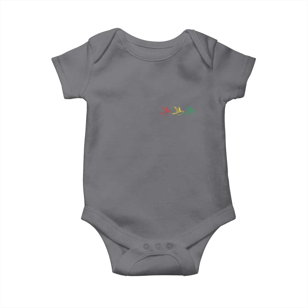 Little Birds Baby Onesie Rastafari Rasta Reggae Music Jamaican Pride TS10 Charcoal Print Your Wear