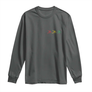 Little Birds Long Sleeve Shirt Rastafari Rasta Reggae Music Jamaican Pride TS10 Dark Heather Print Your Wear