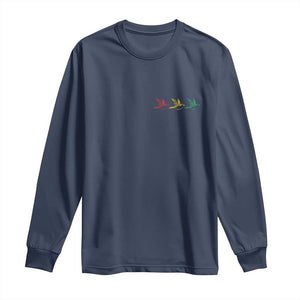 Little Birds Long Sleeve Shirt Rastafari Rasta Reggae Music Jamaican Pride TS10 Navy Print Your Wear