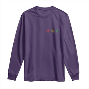 Little Birds Long Sleeve Shirt Rastafari Rasta Reggae Music Jamaican Pride TS10 Purple Print Your Wear
