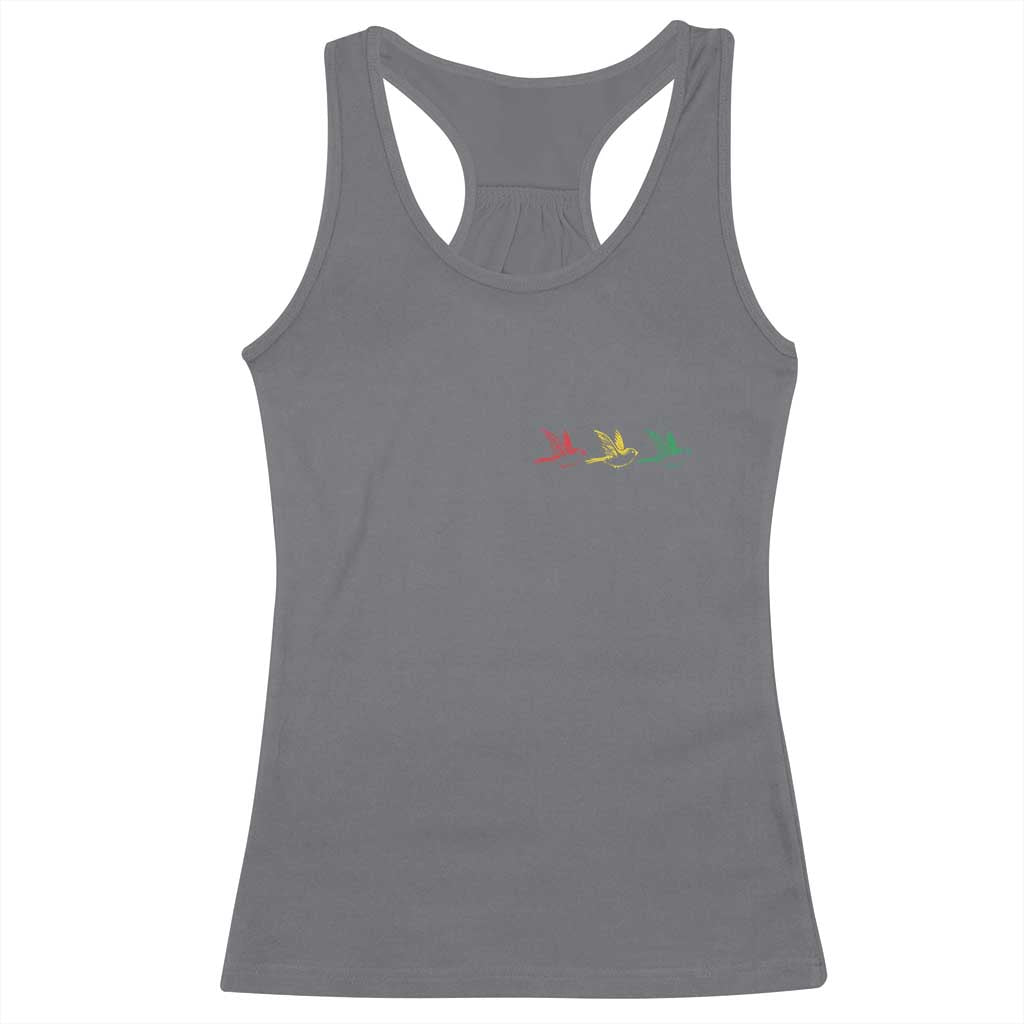 Little Birds Racerback Tank Top Rastafari Rasta Reggae Music Jamaican Pride TS10 Charcoal Print Your Wear