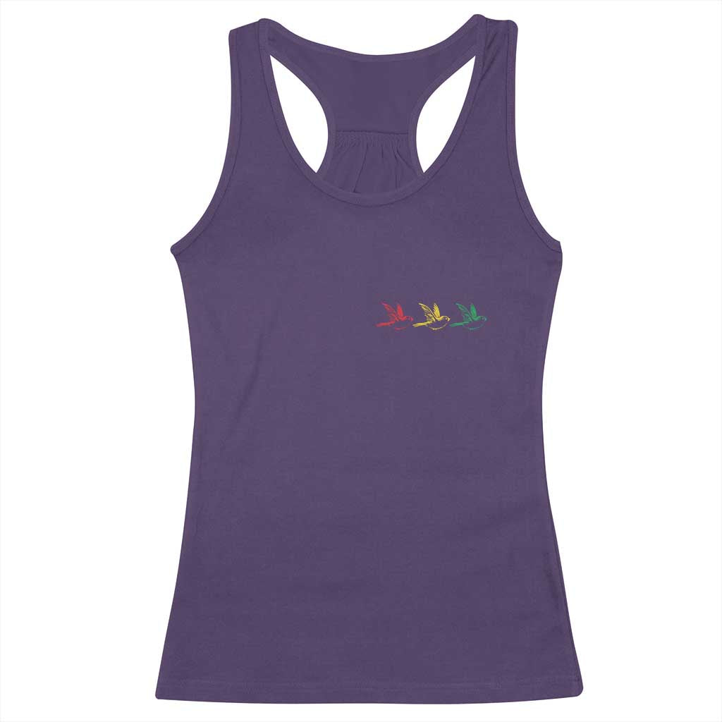 Little Birds Racerback Tank Top Rastafari Rasta Reggae Music Jamaican Pride TS10 Purple Print Your Wear