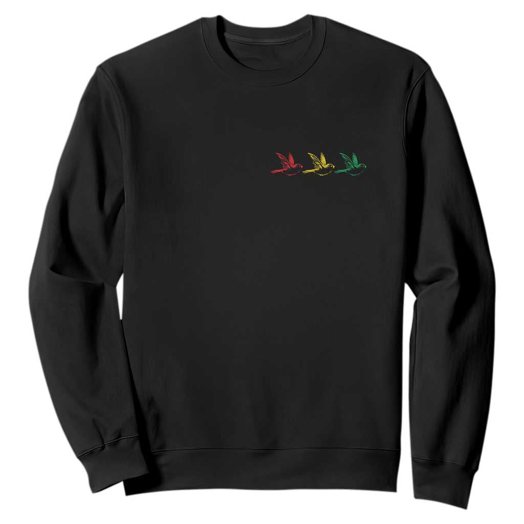Little Birds Sweatshirt Rastafari Rasta Reggae Music Jamaican Pride TS10 Black Print Your Wear
