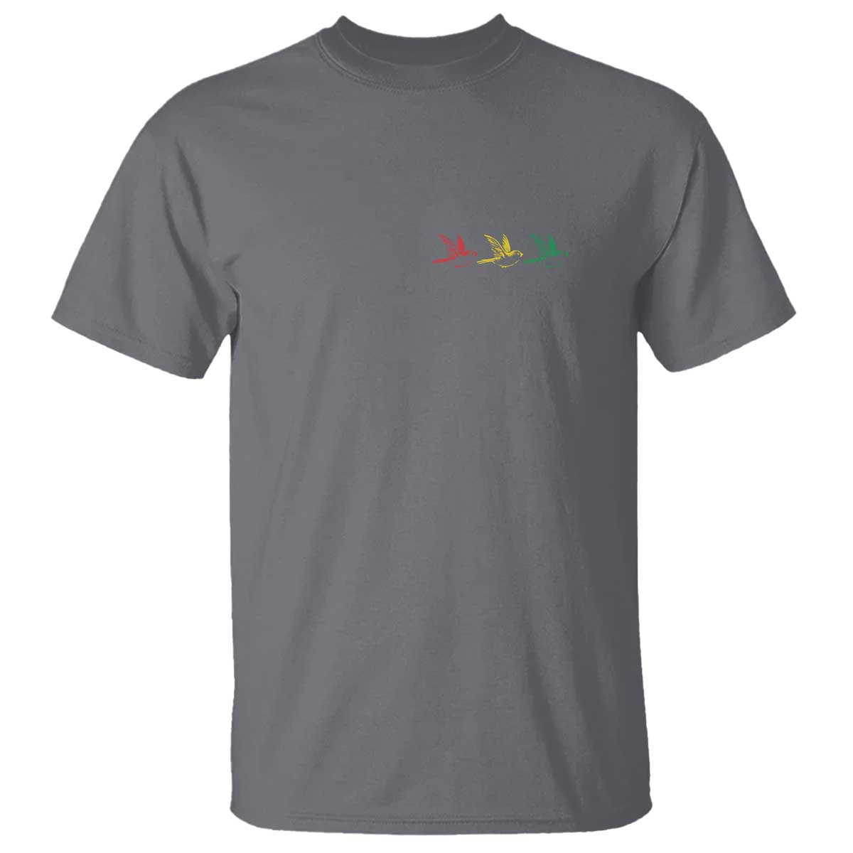 Little Birds T Shirt Rastafari Rasta Reggae Music Jamaican Pride TS10 Charcoal Print Your Wear