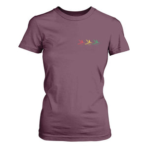 Little Birds T Shirt For Women Rastafari Rasta Reggae Music Jamaican Pride TS10 Maroon Print Your Wear