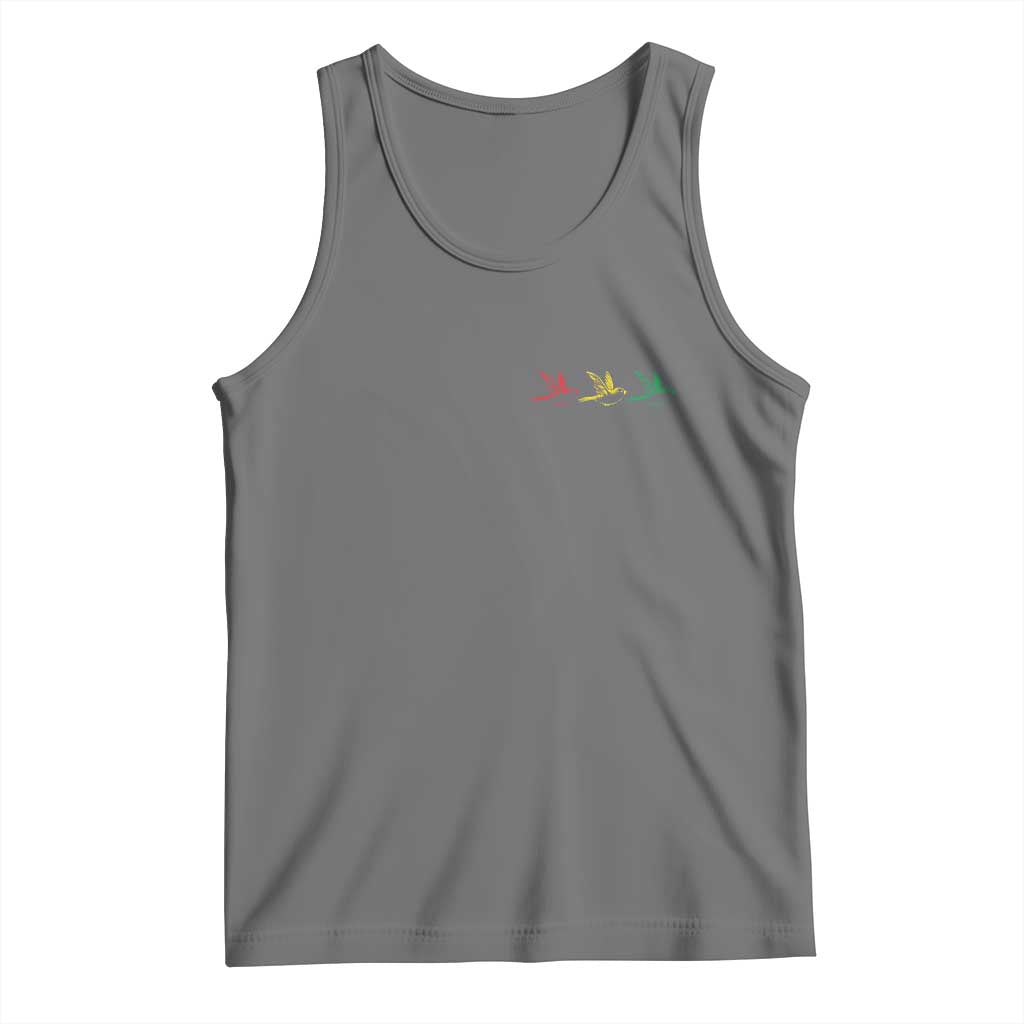 Little Birds Tank Top Rastafari Rasta Reggae Music Jamaican Pride TS10 Black Heather Print Your Wear