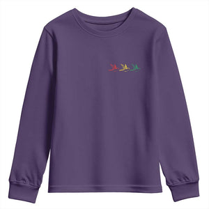 Little Birds Youth Sweatshirt Rastafari Rasta Reggae Music Jamaican Pride TS10 Purple Print Your Wear