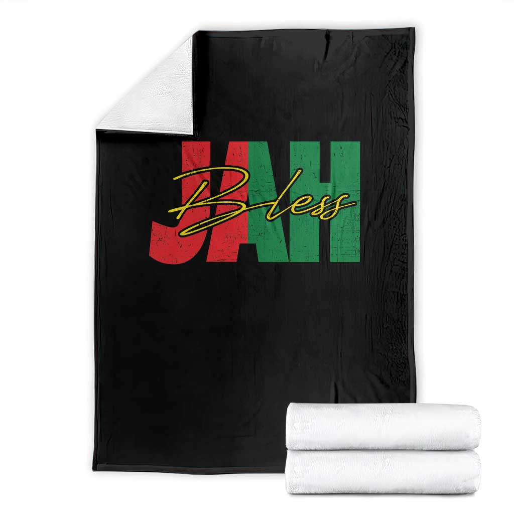 Rastafarian Jah Bless Throw Blanket Retro Reggae Rastafari Jamaica Rasta TS10 Black Print Your Wear
