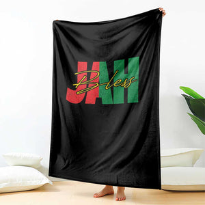 Rastafarian Jah Bless Throw Blanket Retro Reggae Rastafari Jamaica Rasta TS10 Print Your Wear