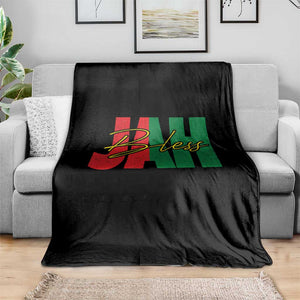Rastafarian Jah Bless Throw Blanket Retro Reggae Rastafari Jamaica Rasta TS10 Print Your Wear