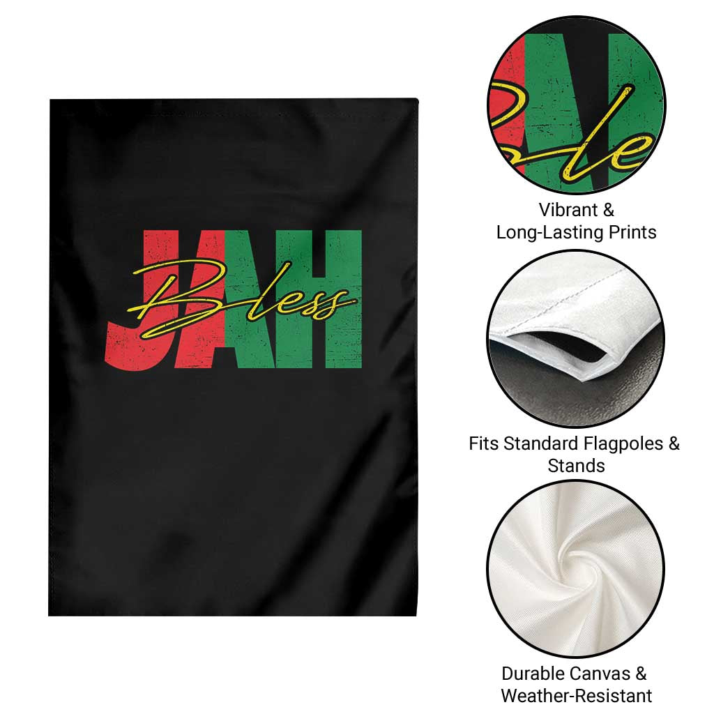 Rastafarian Jah Bless Garden Flag Retro Reggae Rastafari Jamaica Rasta TS10 Print Your Wear