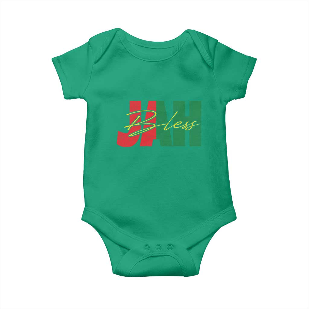 Rastafarian Jah Bless Baby Onesie Retro Reggae Rastafari Jamaica Rasta TS10 Irish Green Print Your Wear