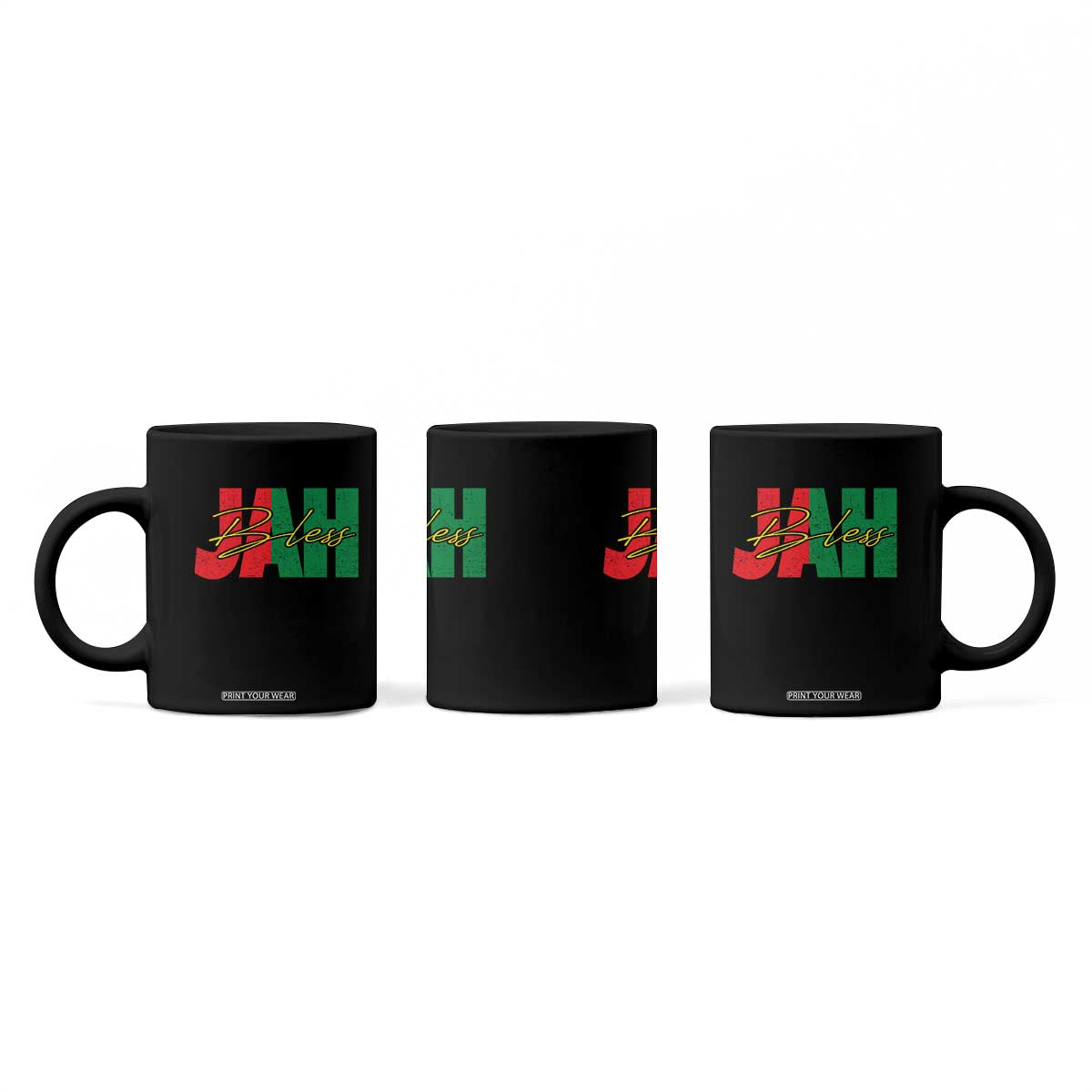 Rastafarian Jah Bless Coffee Mug Retro Reggae Rastafari Jamaica Rasta TS10 Print Your Wear