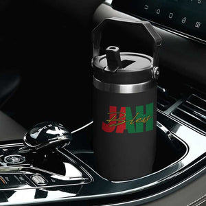Rastafarian Jah Bless Flip Straw Tumbler Retro Reggae Rastafari Jamaica Rasta TS10 Print Your Wear