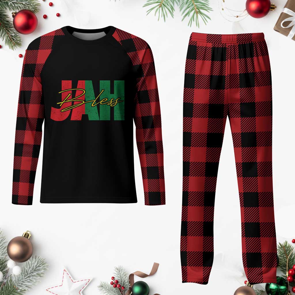 Rastafarian Jah Bless Plaid Pajama Set Retro Reggae Rastafari Jamaica Rasta TS10 Buffalo Plaid Print Your Wear