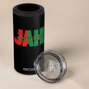 Rastafarian Jah Bless 4 in 1 Can Cooler Tumbler Retro Reggae Rastafari Jamaica Rasta TS10 Print Your Wear
