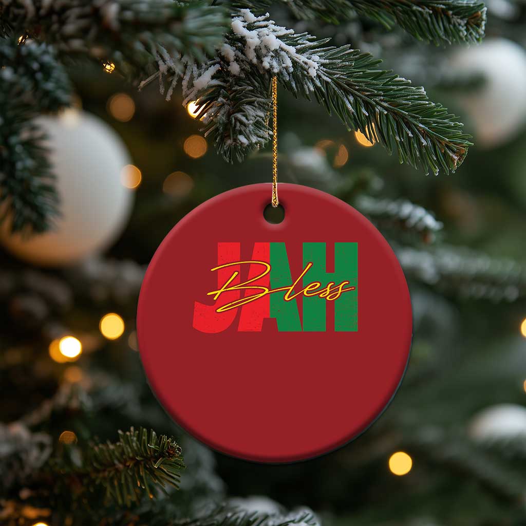Rastafarian Jah Bless Christmas Ornament Retro Reggae Rastafari Jamaica Rasta TS10 Print Your Wear