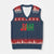 Rastafarian Jah Bless V-Neck Knit Sweater Vest Retro Reggae Rastafari Jamaica Rasta TS10 Navy Red Print Your Wear