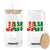 Rastafarian Jah Bless Glass Can Retro Reggae Rastafari Jamaica Rasta TS10 Print Your Wear