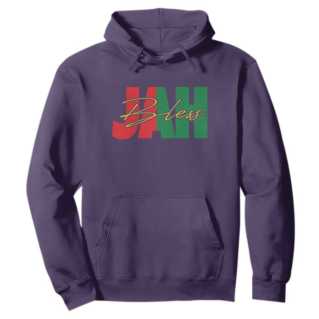 Rastafarian Jah Bless Hoodie Retro Reggae Rastafari Jamaica Rasta TS10 Purple Print Your Wear