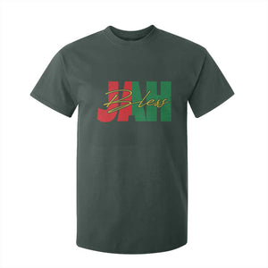 Rastafarian Jah Bless T Shirt For Kid Retro Reggae Rastafari Jamaica Rasta TS10 Dark Forest Green Print Your Wear