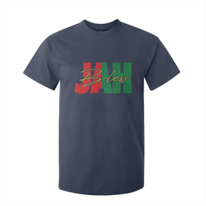 Rastafarian Jah Bless T Shirt For Kid Retro Reggae Rastafari Jamaica Rasta TS10 Navy Print Your Wear