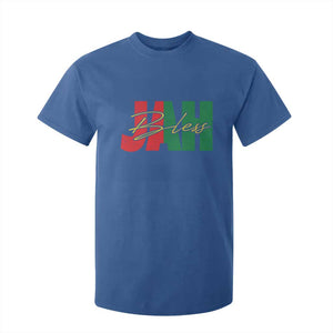 Rastafarian Jah Bless T Shirt For Kid Retro Reggae Rastafari Jamaica Rasta TS10 Royal Blue Print Your Wear