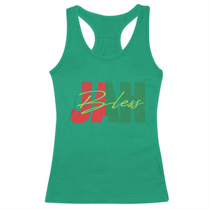 Rastafarian Jah Bless Racerback Tank Top Retro Reggae Rastafari Jamaica Rasta TS10 Irish Green Print Your Wear