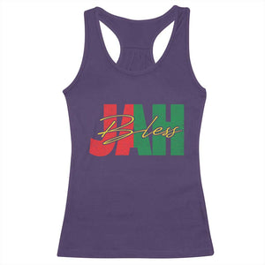 Rastafarian Jah Bless Racerback Tank Top Retro Reggae Rastafari Jamaica Rasta TS10 Purple Print Your Wear