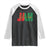 Rastafarian Jah Bless Raglan Shirt Retro Reggae Rastafari Jamaica Rasta TS10 Black White Print Your Wear