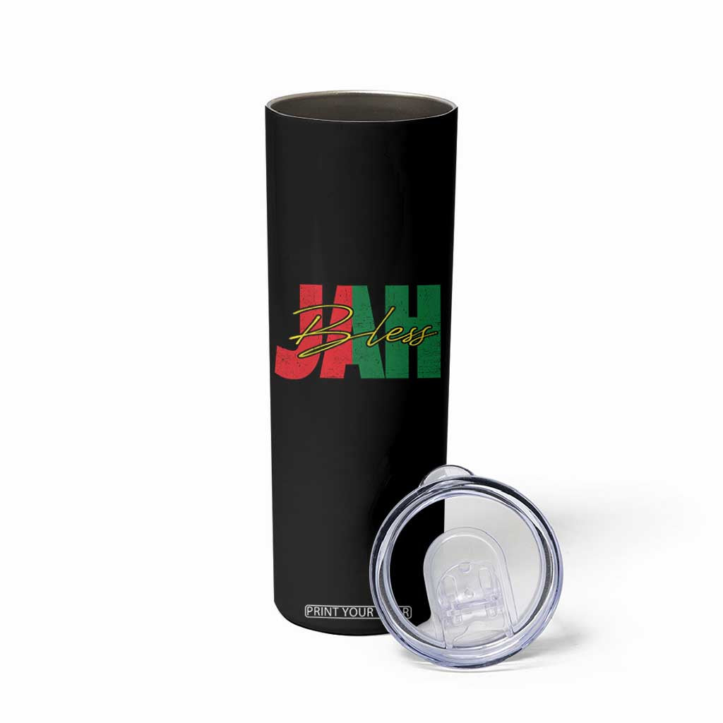Rastafarian Jah Bless Skinny Tumbler Retro Reggae Rastafari Jamaica Rasta TS10 Print Your Wear